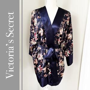 Rare Vintage Victoria's Secret Gold Label Paisley Floral Kimono Robe